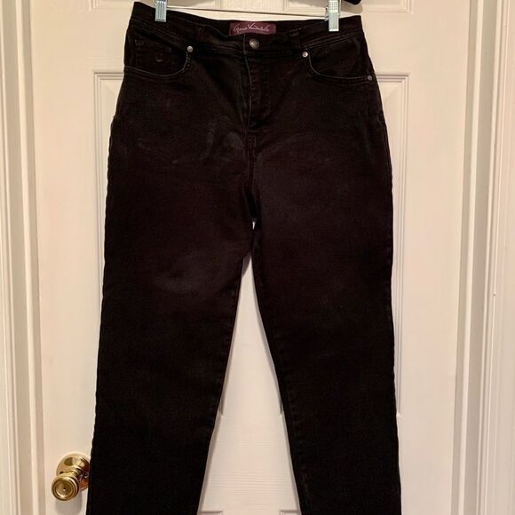 Black Gloria Vanderbilt Jeans Size 10 Short - Picture 1 of 6
